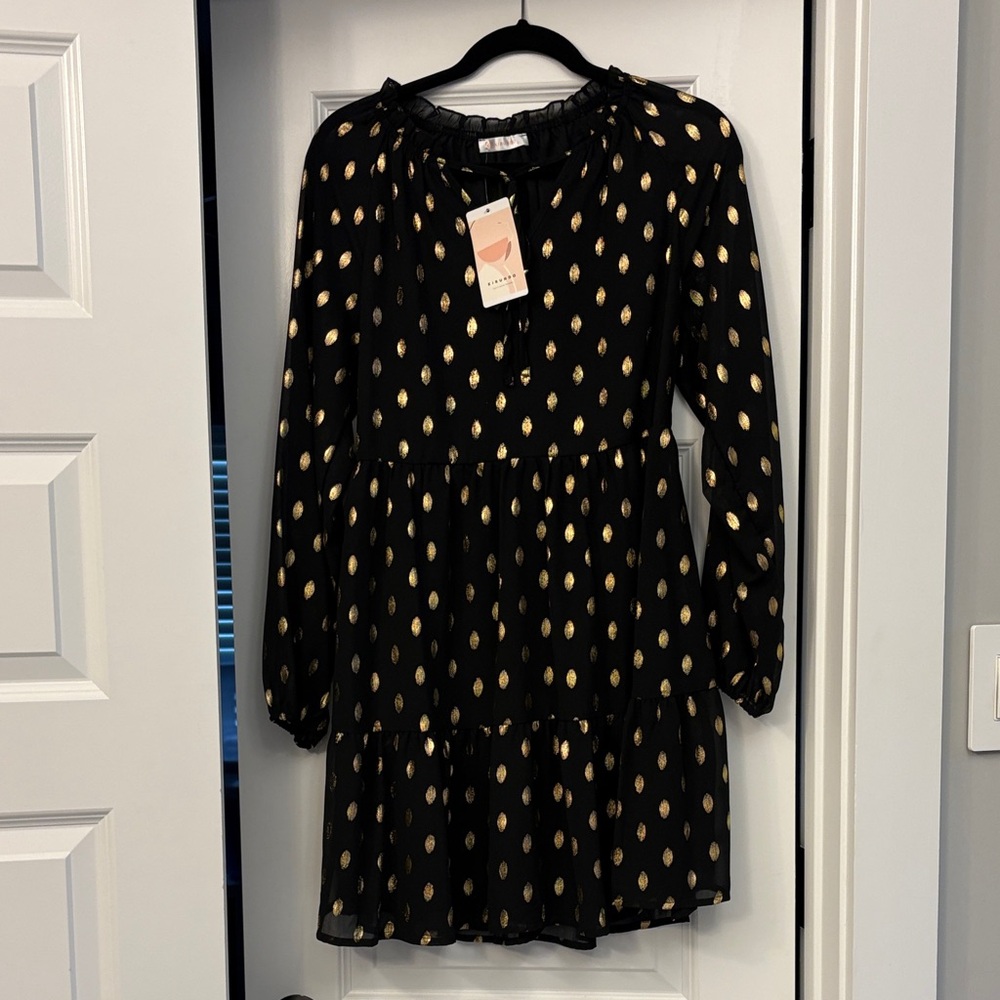 Black and Gold Dress